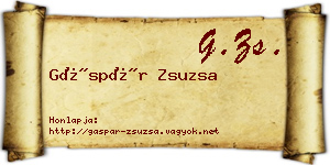 Gáspár Zsuzsa névjegykártya