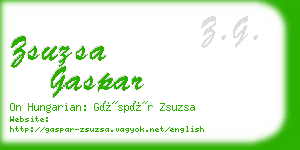 zsuzsa gaspar business card